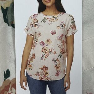 Buffalo David Bitton Women's L Floral Blouse Multicolor d1279
